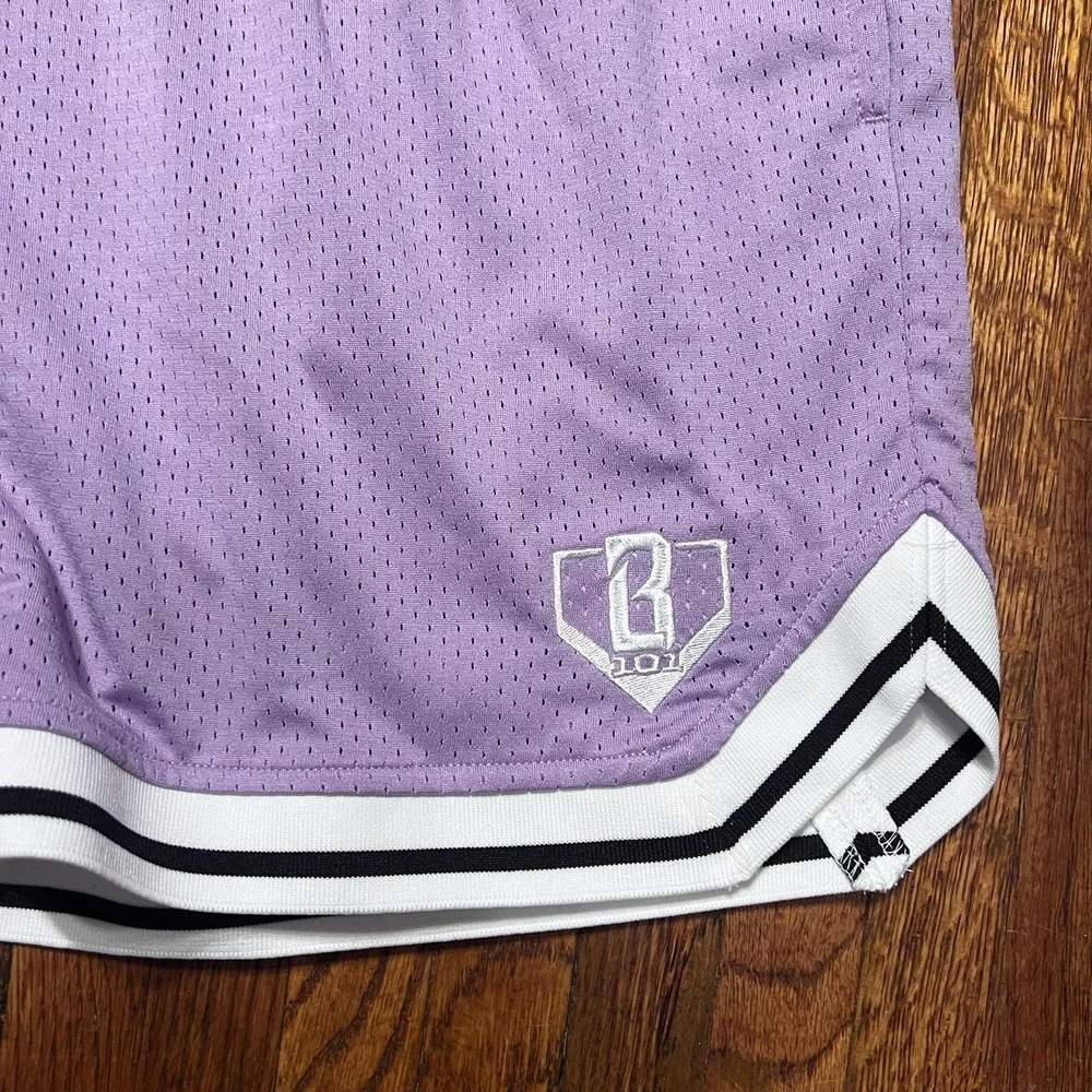 Baseball Lifestyle BL101 Men's Shorts Size XL Purple Athletic Drawstring New